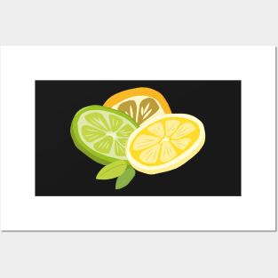 Fresh Summer Citrus pattern Posters and Art